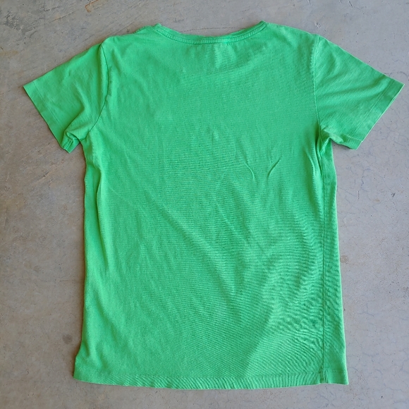 Ralph Lauren Sport Preppy Lime Green Pink Logo Vintage T-shirt Top - Picture 10 of 13